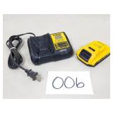 Dewalt 20V Max XR Battery and Battery Charger