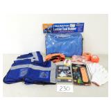 Ladder Bag, Safety Vests, Gloves, Marking Tape