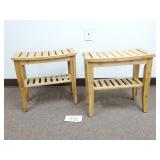 2 Bambusi Bamboo Small Bench Seats (No Ship)