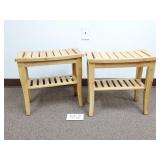 2 Bambusi Bamboo Small Bench Seats (No Ship)