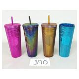 4 Starbucks 24oz Studded Tumblers / Cold Cups