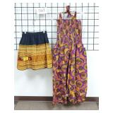 Women's Colorful Summer Dress and Skirt