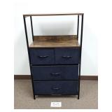 4 Drawer Fabric Bin Dresser Shelf (No Ship)
