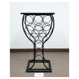 Small Metal Wine Rack Accent Side Table (No Ship)