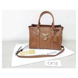 Michael Kors Nouveau Hamilton Brown Satchel Bag