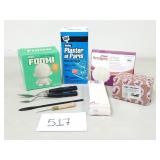Modeling Clay, Plaster of Paris, Mini Foomi Figure