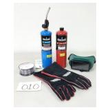 Torch, Gas Cylinder Tanks, Gloves,...(No Ship)