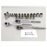 Craftsman 1/2" Drive Sockets and Ratchets Lot