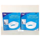 2 New Carex Raised Toilet Seats (No Ship)