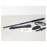 Baton, Boot Knife, Hand Cuffs, Slap Jack