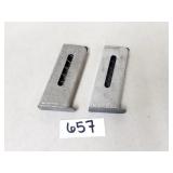 2 Raven Arms 25ACP 6 Round Pistol Magazines