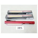 3 Nebo Lil Larry Red Pocket Clip LED Flashlights