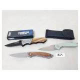 3 Folding Pocket Knives