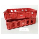 2 Vintage Coca Cola Stackable Plastic Crates