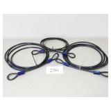 3 Brinks Double Loop Steel Flexible Cable Locks