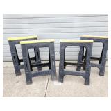 4 Folding Plastic Sawhorses