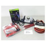 Tire Inflator, Jumper Cables, Pump, Jump Starter