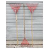 3 Metal Leaf Rakes
