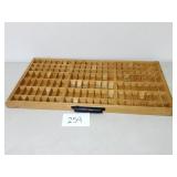 Vintage Wood Printing Press Drawer / Display Shelf