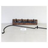 Rustic Coat Rack + Hanging Plant Bracket Hook