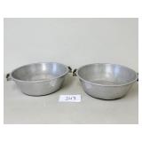 2 Vintage Sears Aluminum 10Qt Pots / Bowls