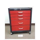 Small Homak 5 Drawer Rolling Tool Box Chest