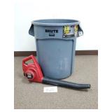 Toro Leaf Blower & Rubbermaid Brute Trash Can