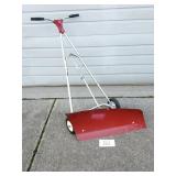 Vintage Wheeled Snow Pusher / Shovel