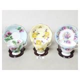 (3) Foley Tea Cups & Saucers (No Ship)