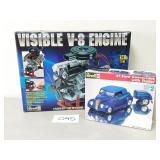 Revell V8 Engine & Ford Convertible Kits (No Ship)