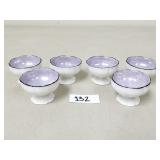 6 German Lusterware Open Salt Cellars