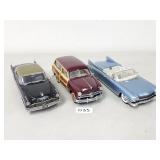 3 Model Cars - Danbury Mint and Franklin Mint