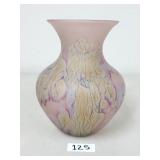 Frosted Watercolor Art Glass Vase (No Ship)