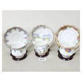 (3) Royal Albert Tea Cups & Saucers (No Ship)
