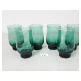 6 Libbey Juniper Green Tulip Tumblers (No Ship)