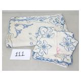 Madeira Hand Embroidered Tablecloth & Napkins
