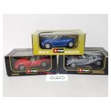 3 Burago Model Cars