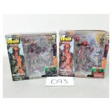 (2) Amazing Yamaguchi Deadpool Action Figures
