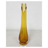 Amber Swung Vase Art Glass (No Ship)