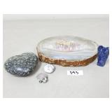 Carved Rocks / Stones - Figurines, Hearts, Bowl