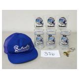Vintage Seattle Seahawks Glasses & Hat (No Ship)