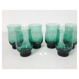 6 Libbey Juniper Green Tulip Tumblers (No Ship)