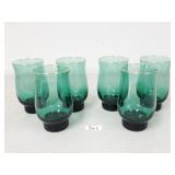 6 Libbey Juniper Green Tulip Tumblers (No Ship)