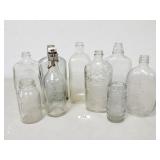 9 Vintage Apothecary / Kitchen Bottles (No Ship)