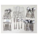 Customcraft Stainless Flatware Set Monogrammed "F"