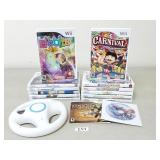 Nintendo Wii Video Games and Wii Wheel