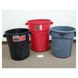 3 Rubbermaid Trash Cans (No Ship)