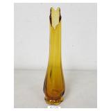 Amber Swung Vase Art Glass