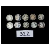 (9) .999 Silver Mickey Rounds + (1) 1/20 Minnie