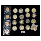 (20) Novelty / Commemorative Coins